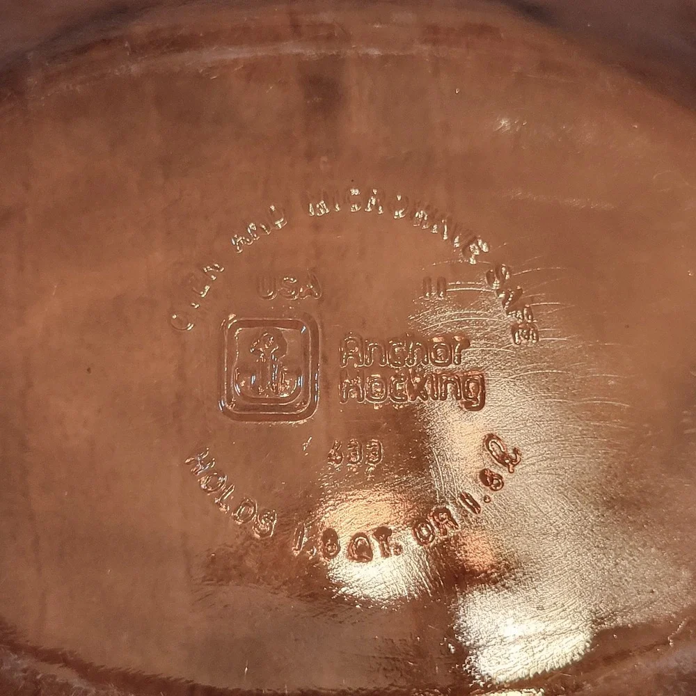 Anchor Hocking‎ Fire King Oval Casserole Dish Amber Glass w Lid 433 1.5 Vintage